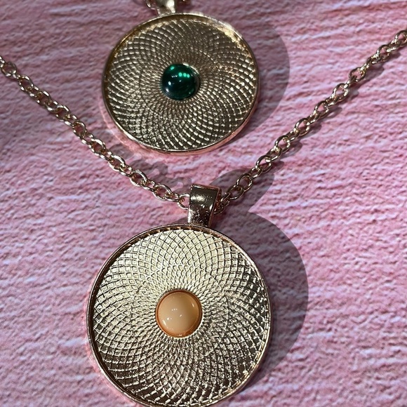Exotic Coin Jewel Layered Gold Necklace - Picture 7 of 15